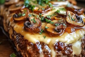 Mushroom Swiss Cheese Meatloaf Recipe