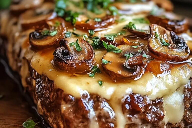 Mushroom Swiss Cheese Meatloaf Recipe