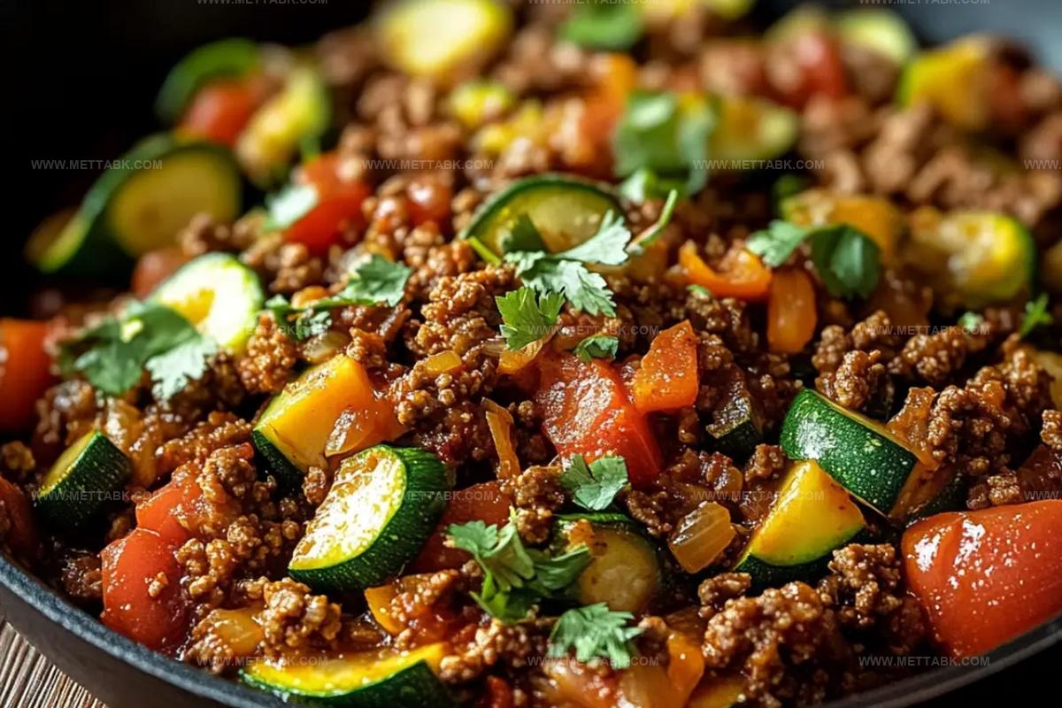 Mexican Zucchini And Ground Beef Skillet Recipe