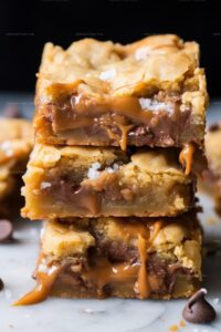 Salted Caramel Chocolate Chip Cookie Bars Recipe