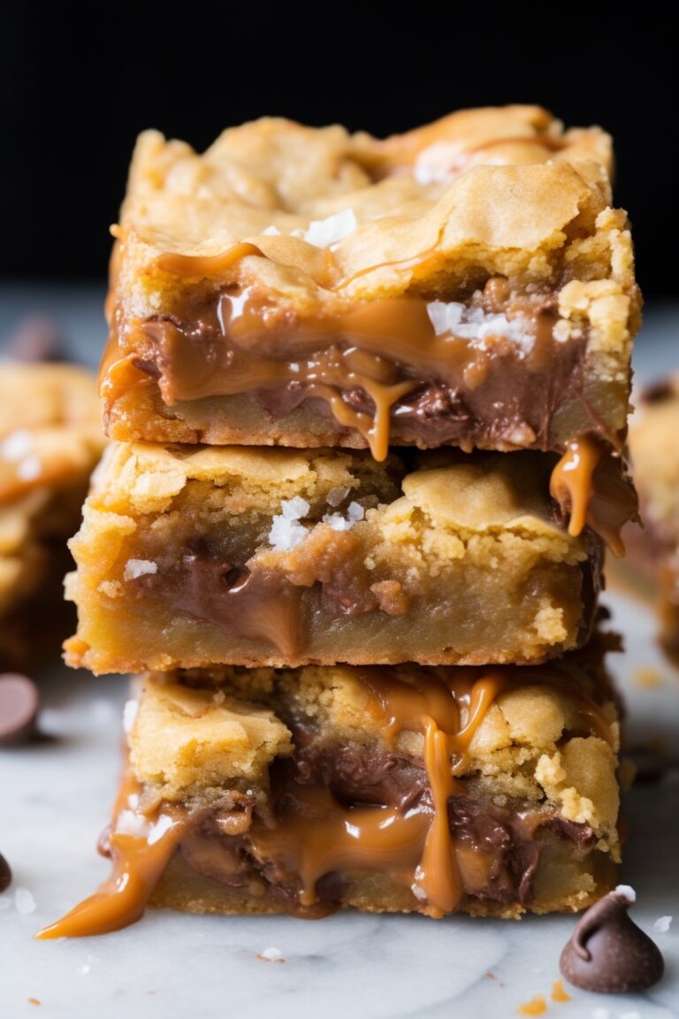 Salted Caramel Chocolate Chip Cookie Bars Recipe