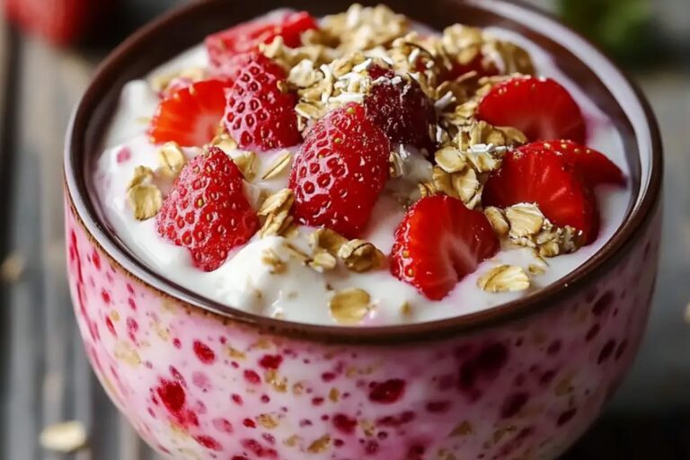 Strawberries And Cream Overnight Oats Recipe