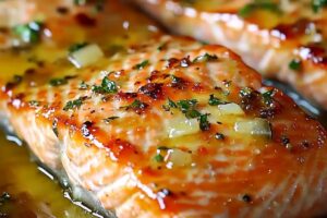 Honey Garlic Butter Baked Salmon Recipe