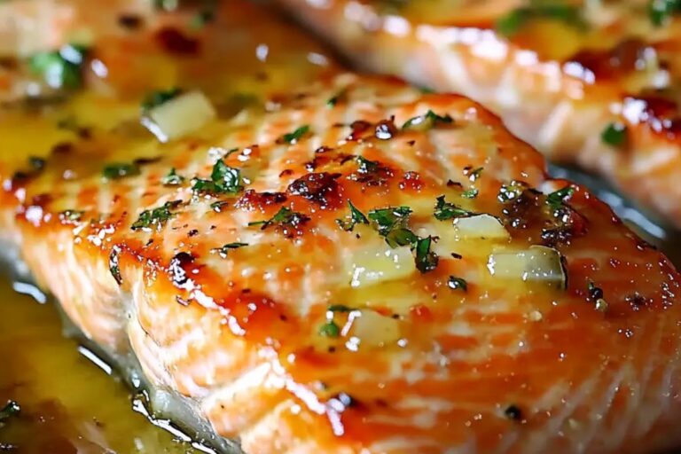 Honey Garlic Butter Baked Salmon Recipe