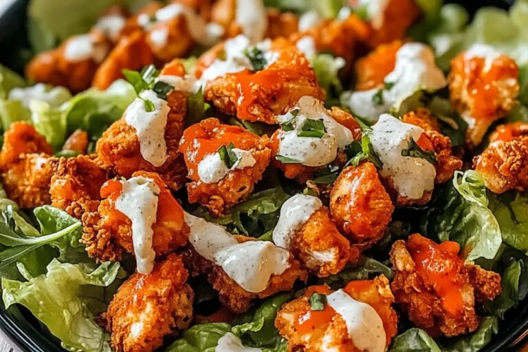 Crispy Fried Buffalo Chicken Salad Recipe