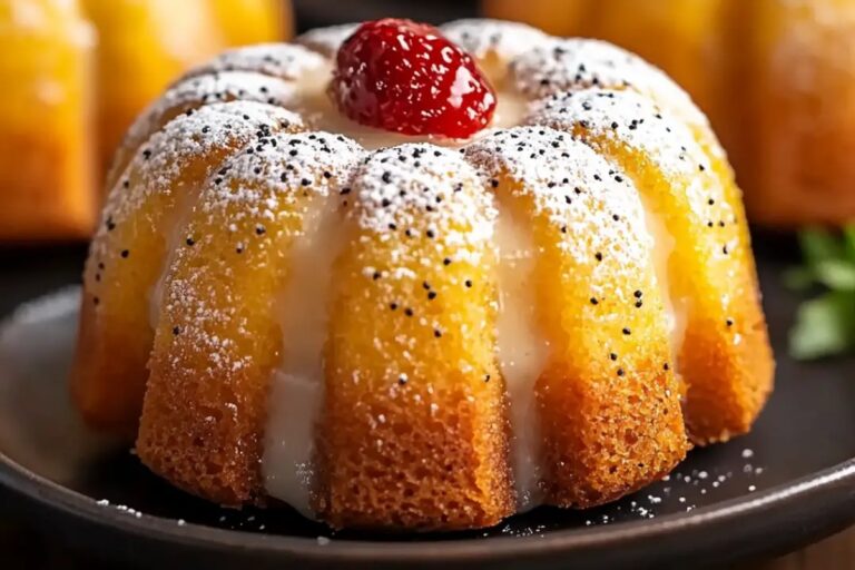 Mini Lemon Poppy Seed Bundt Cakes Recipe