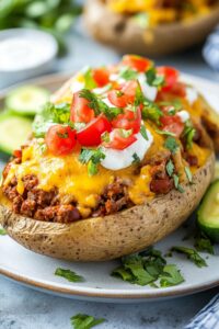 Taco Stuffed Baked Potatoes Recipe
