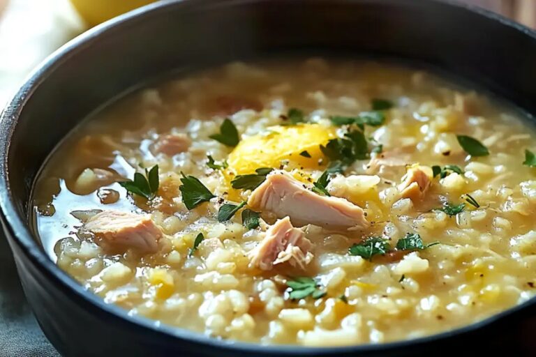 Lemony Turkey Rice Soup Recipe