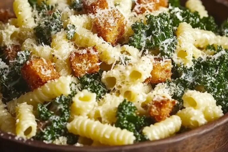 Kale Pasta Caesar Salad Recipe