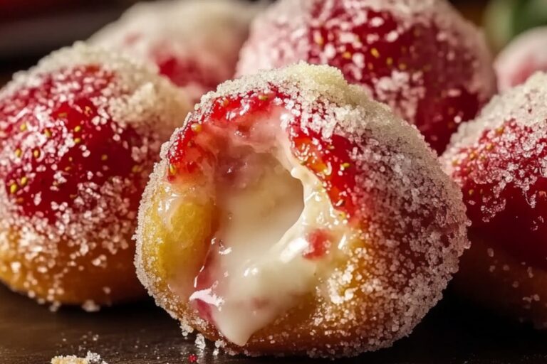 Strawberry Cheesecake Donut Holes Recipe