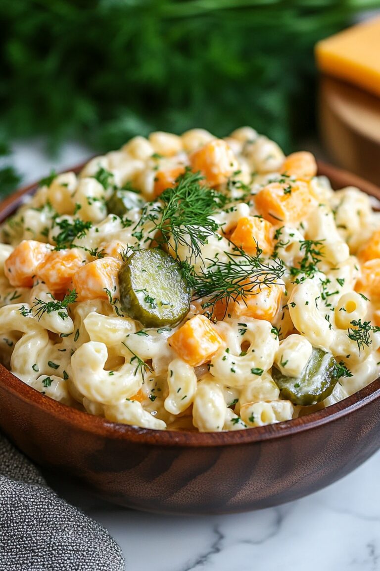 Dill Pickle Macaroni Salad Recipe