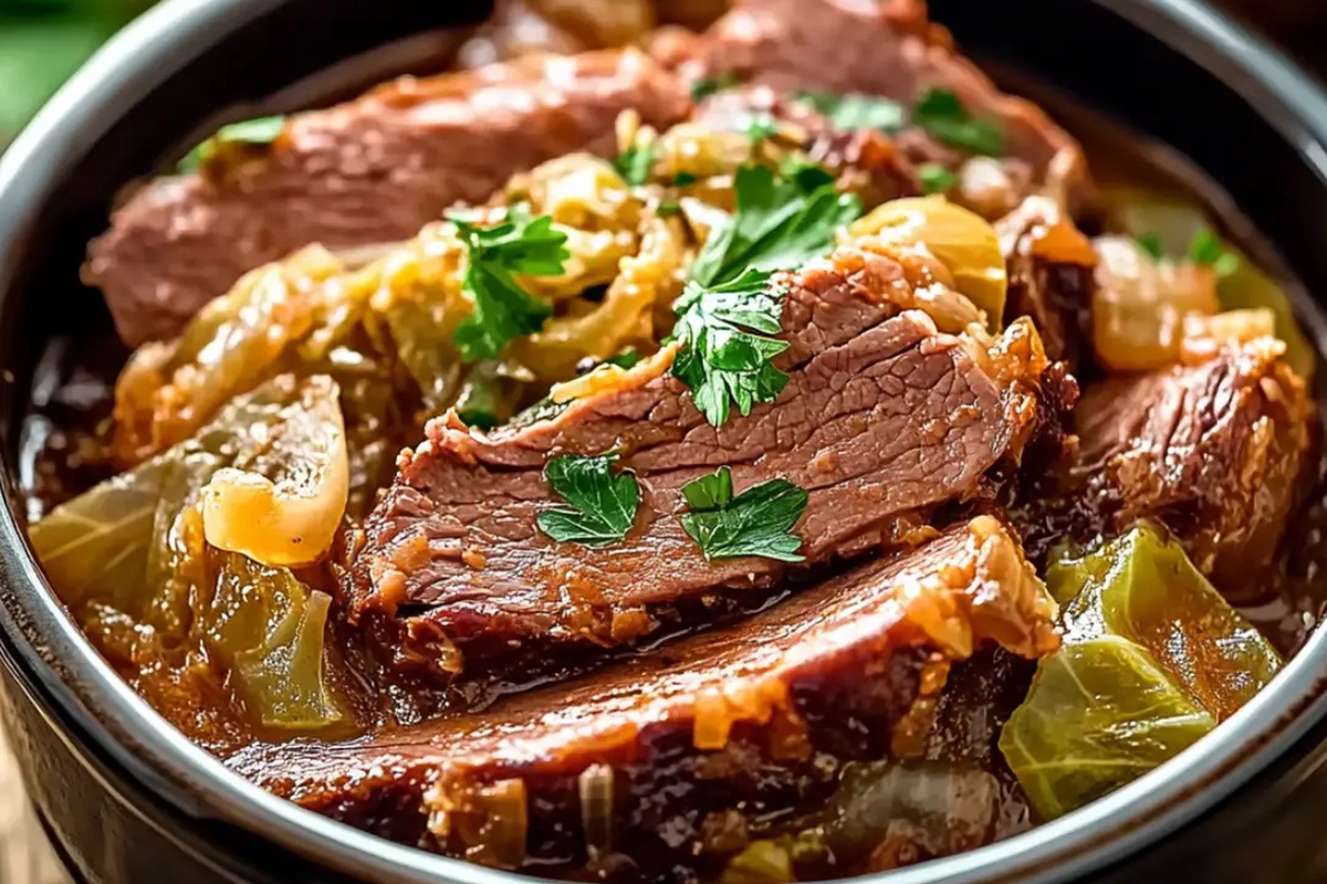 Slow Cooker Corned Beef And Cabbage Recipe