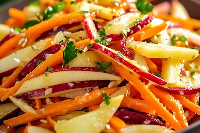 Crunchy Apple & Carrot Salad With Creamy Citrus Dressing Recipe