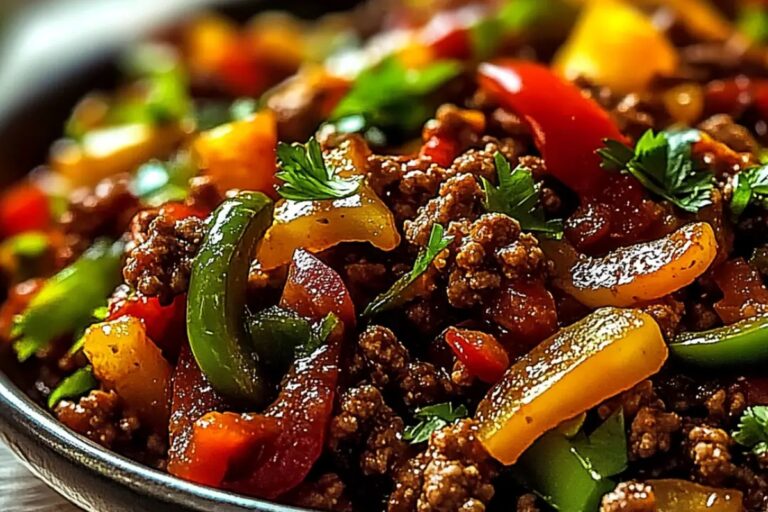 Spicy Jalapeno Popper Mediterranean Ground Beef Stir Fry Recipe