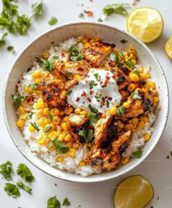 Street Corn Chicken Rice Bowl Recipe