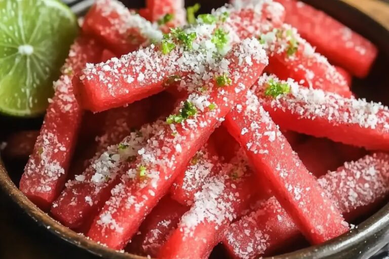 Watermelon Fries With Coconut Lime Dip Recipe
