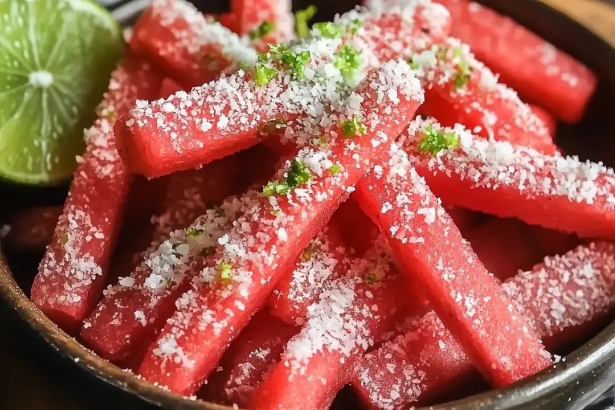 Watermelon Fries With Coconut Lime Dip Recipe