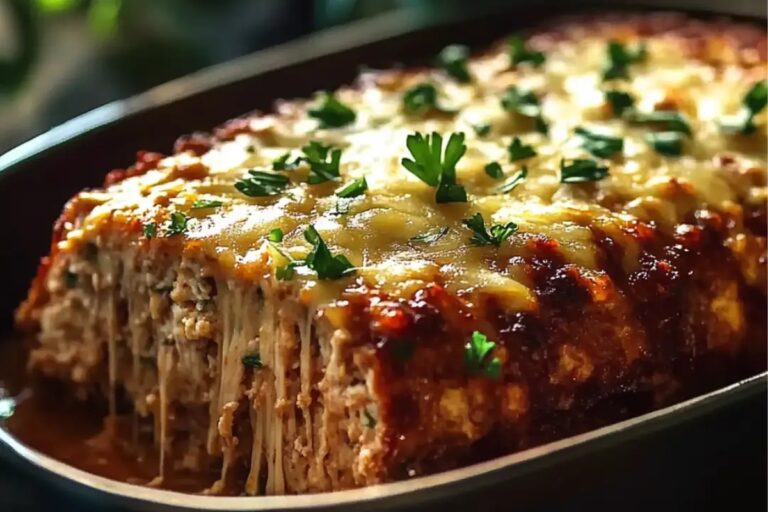 Garlic Parmesan Chicken Meatloaf Recipe