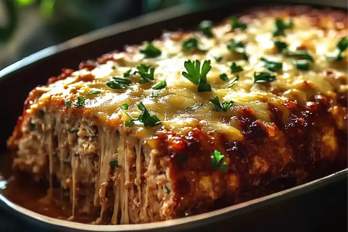 Garlic Parmesan Chicken Meatloaf Recipe