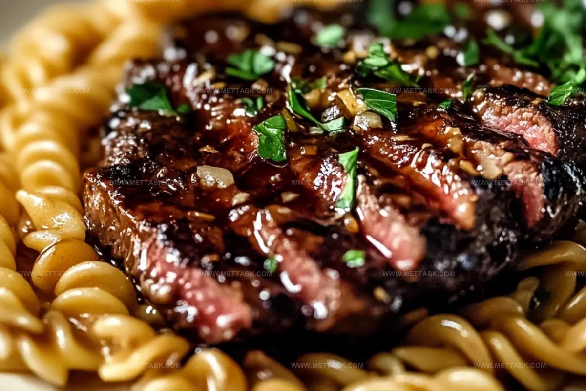 Sticky Honey Garlic Steak & Rotini Recipe