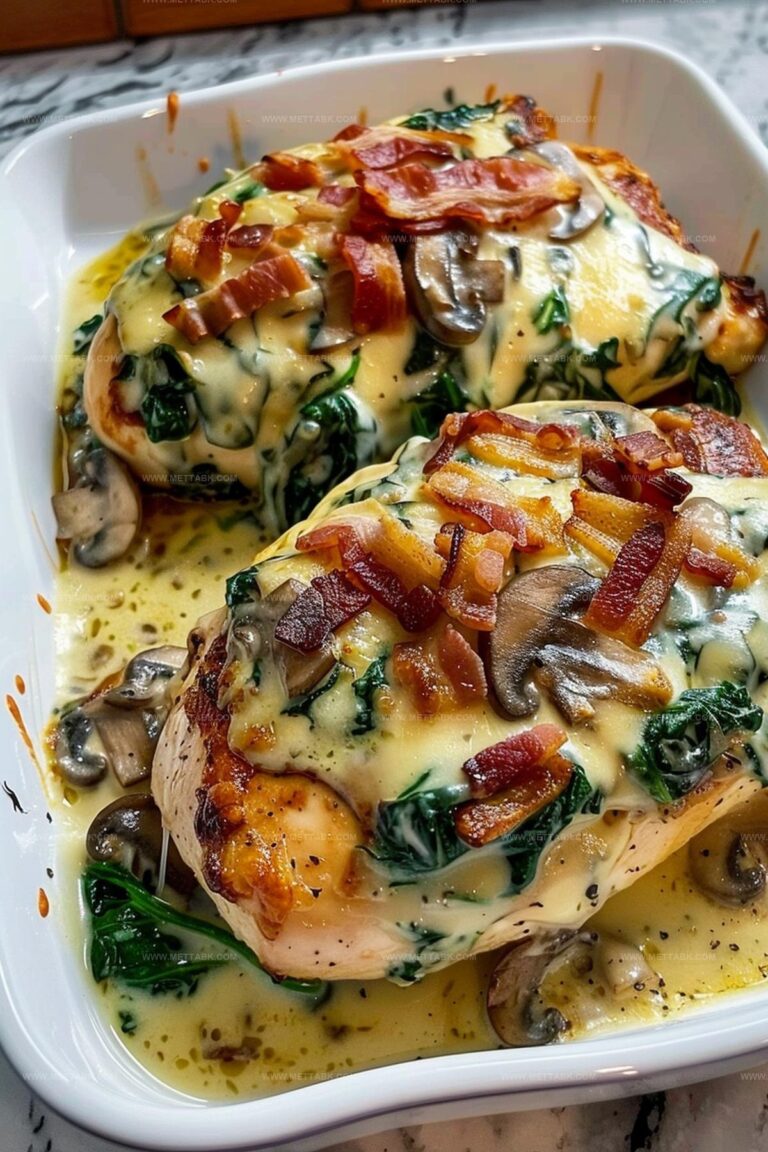 Smothered Chicken With Creamed Spinach Bacon And Mushrooms Recipe