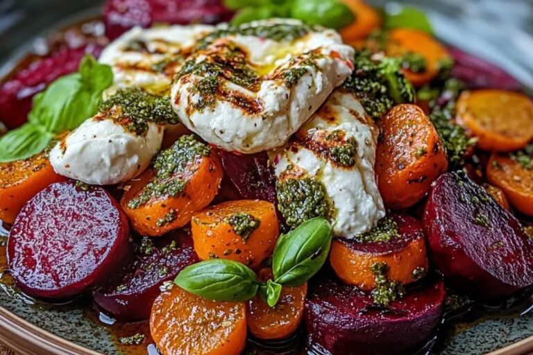 The Roasted Beets & Carrots With Creamy Burrata Salad Recipe