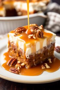 Caramel Carrot Cake Poke Cake Recipe