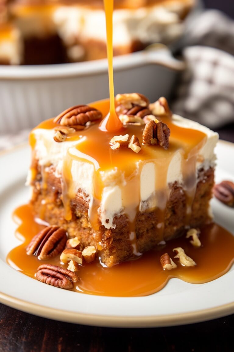 Caramel Carrot Cake Poke Cake Recipe