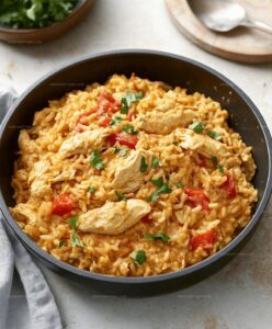 Easy One Pot Queso Chicken And Rice Recipe