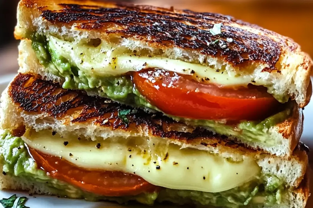 Avocado, Mozzarella, And Tomato Grilled Cheese Recipe