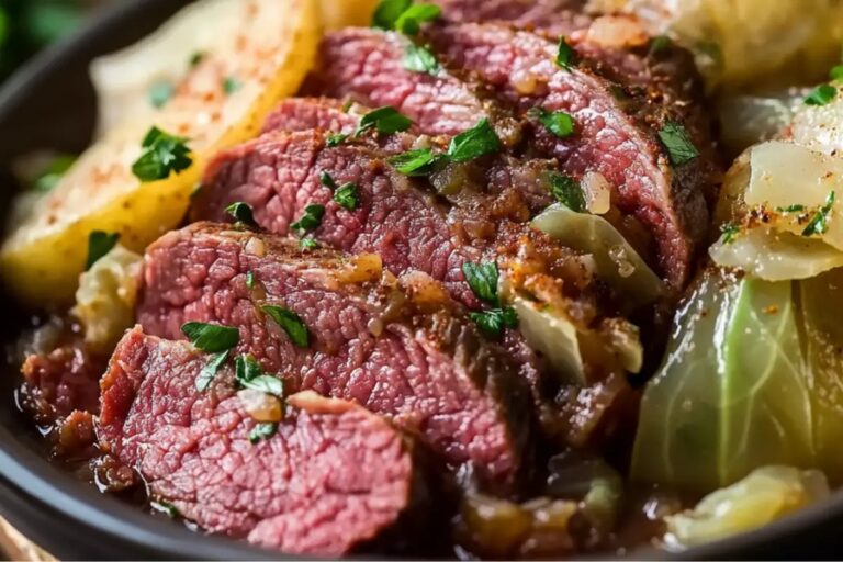 Slow Cooker Corned Beef & Cabbage Recipe