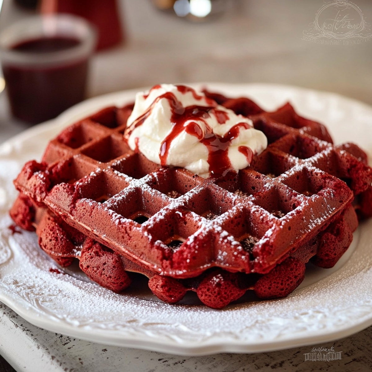 Red Velvet Waffles Recipe