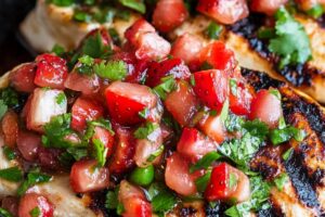 Cilantro Lime Grilled Chicken With Strawberry Salsa Recipe
