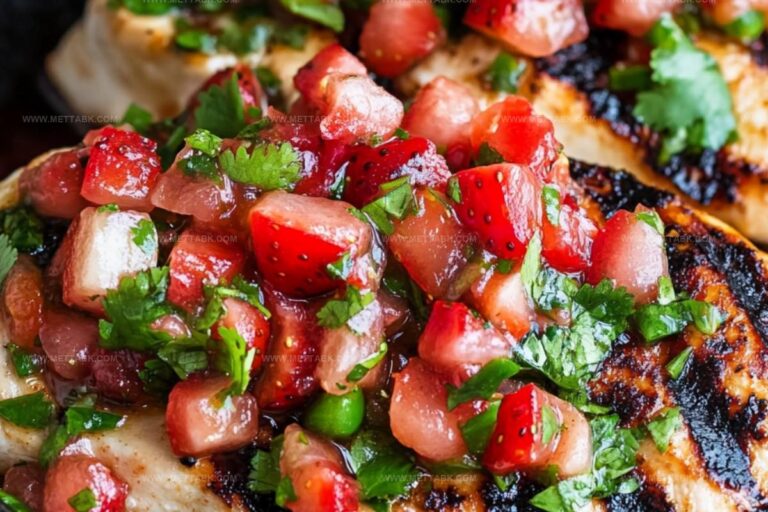 Cilantro Lime Grilled Chicken With Strawberry Salsa Recipe