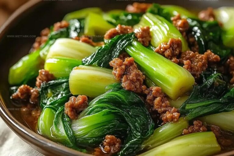 Stir-Fried Bok Choy With Ground Meat Recipe