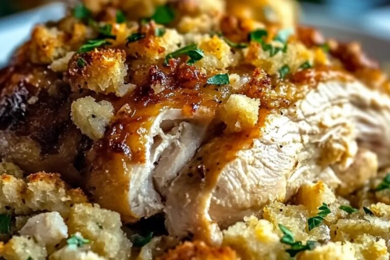 4-Ingredient Slow Cooker Chicken With Stuffing Recipe