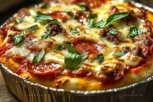 Low Carb Crustless Pizza Bowl Recipe