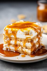 Ritz Cracker Salted Caramel Icebox Cake Recipe