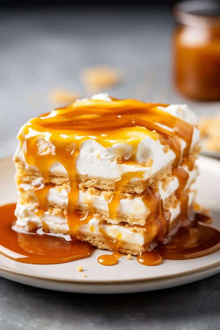 Ritz Cracker Salted Caramel Icebox Cake Recipe
