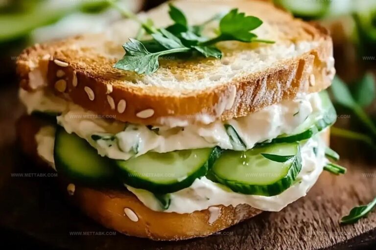 Creamy Cucumber Benedictine Tea Sandwiches Recipe