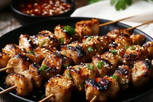 Grilled Sesame Chicken Skewers Recipe