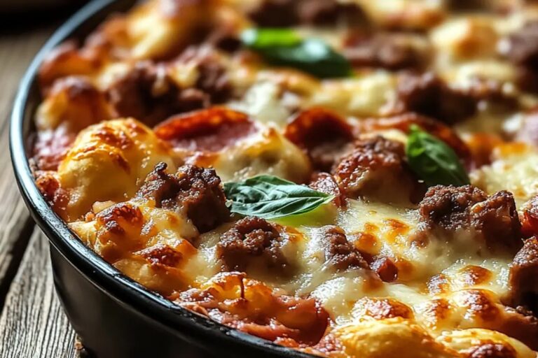 Amazing Ultimate Meat Lovers Pizza Casserole Recipe