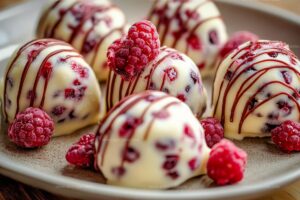 White Chocolate Raspberry Cheesecake Balls Recipe