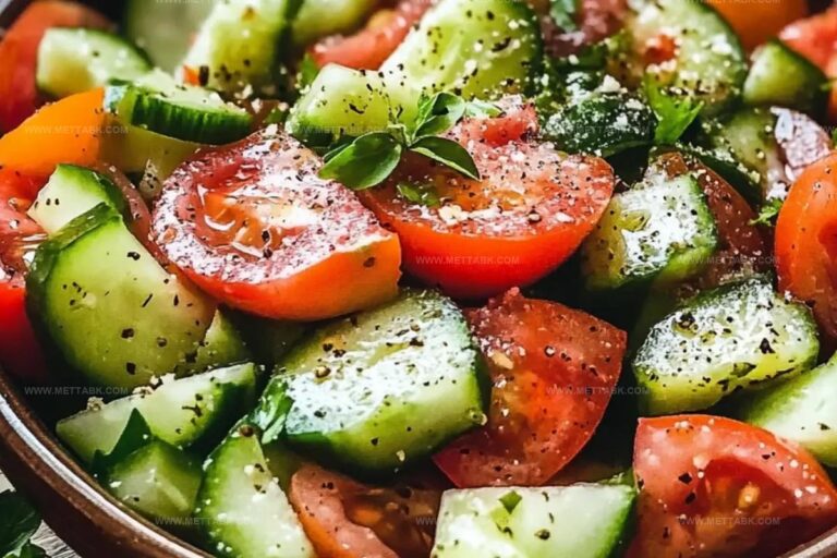 Mediterranean Cucumber And Tomato Salad Recipe