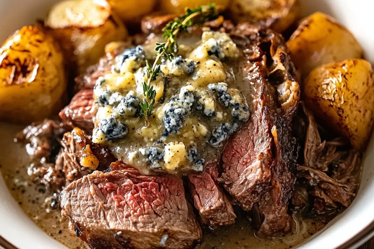 Steakhouse Pot Roast With Blue Cheese Gravy Recipe