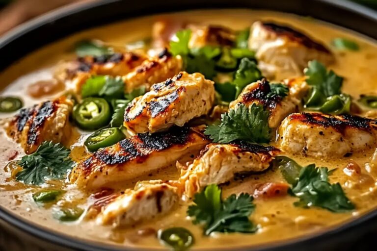 Smoky Jalapeno Popper Soup With Grilled Chicken Recipe