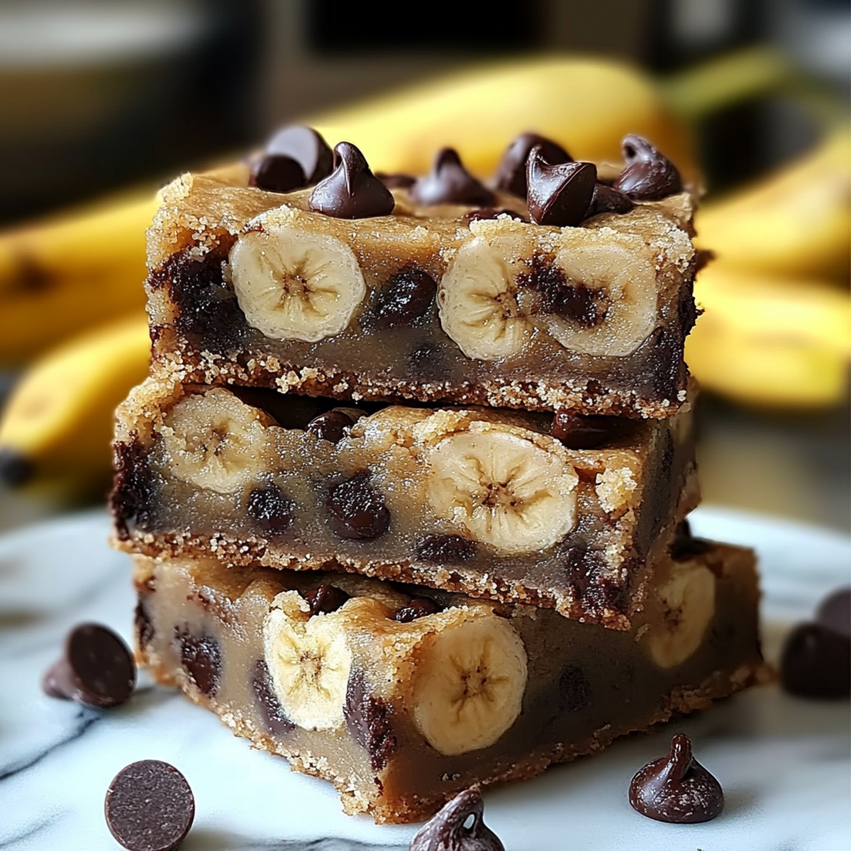 Chocolate Chip Banana Bars Recipe