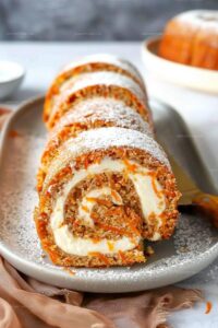 Carrot Cake Roll With Cream Cheese Frosting Filling Recipe