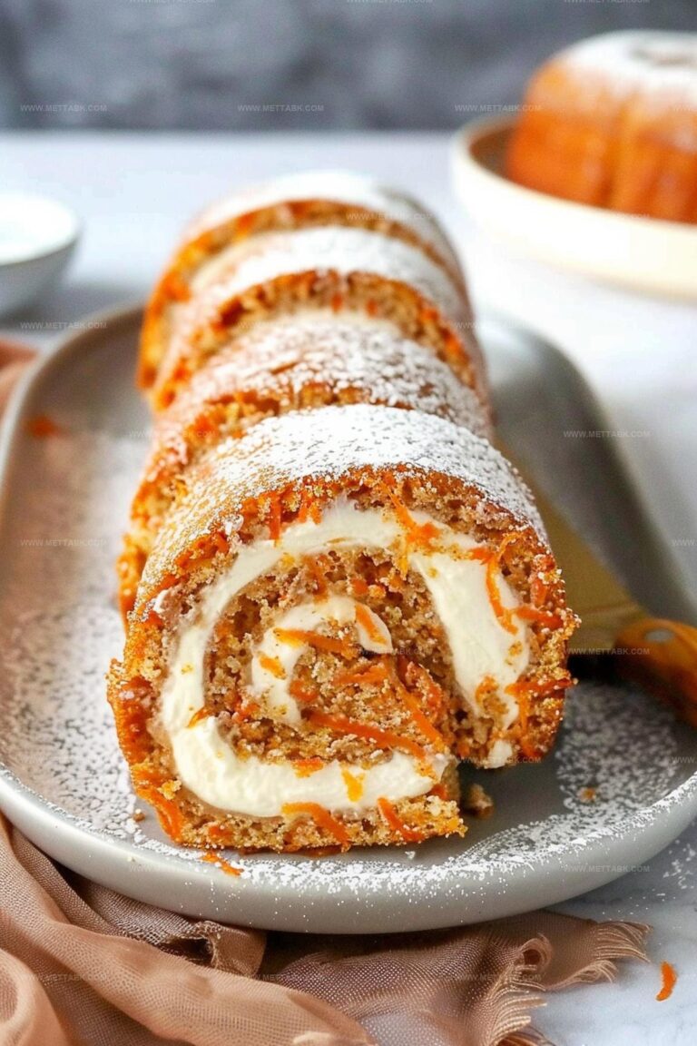 Carrot Cake Roll With Cream Cheese Frosting Filling Recipe