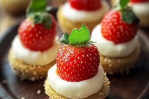Mini Cheesecake-Stuffed Strawberries Recipe